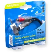 Scanpart Verloopkabel 3.5s(m)-2tulp(f) 0.2m