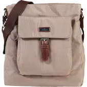 Tom Tailor Schoudertas 'Rina' beige / chocoladebruin