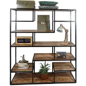 Home67 Vakkenkast huub hout 175 x 145 cm roomdivider
