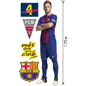 FC Barcelona Muursticker Voetballer Rakitic Levensgroot Kinderkamer 1.75 m hoog