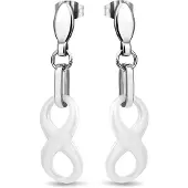 Montebello Oorbellen Rivka – Dames – 316L Staal – Keramiek – Infinity – 40 mm