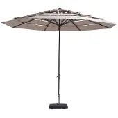 Madison Parasol rond 350 cm grijs PC12P014 online kopen