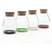 Serax 4 glazen opbergpotje met kurk deksel in diverse kleuren