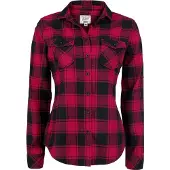 Brandit Blouse 'Amy' rood / zwart