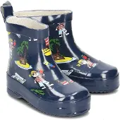 Playshoes Regenlaarzen donkerblauw / bruin / geel / rood