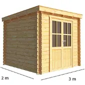 Warentuin Collection Blokhut, tuinhuisje Els-Jet 300 cm bij 200 cm diep lessenaarsdak II