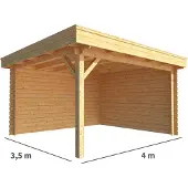 Warentuin Collection Overkapping Lisa-Daphne 400 cm bij 350 cm diep plat dak