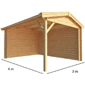 Warentuin Collection Overkapping Fenna-Vanessa 300 cm bij 400 cm diep zadeldak