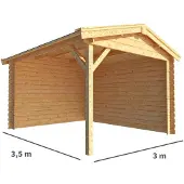Warentuin Collection Overkapping Fenna-Lindsey 300 cm bij 350 cm diep zadeldak