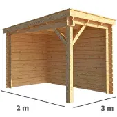 Warentuin Collection Overkapping Els-Valerie 300 cm bij 200 cm diep lessenaarsdak