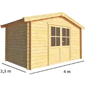 Warentuin Collection Blokhut, tuinhuisje Fenna-Vesper 400 cm bij 250 cm diep zadeldak