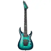 ESP E-II Horizon FR-7 Black Turquoise Burst met koffer