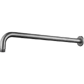 Wiesbaden 304 douchearm met muurbevestiging rond 40 cm geborsteld RVS