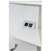Sanicare Inbouw / opbouw contactdoos en schakelaar zilvergrijs