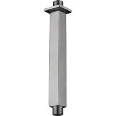 Wiesbaden 304 douchearm met plafondbevestiging vierkant 20 cm geborsteld RVS