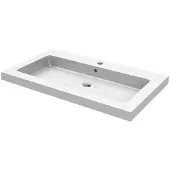 Mueller Single flat meubelwasbak 60x46cm met kraangat