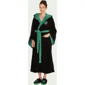Harry Potter Zachte fleece badjas - : Slytherin / Zwadderich - Dames One size