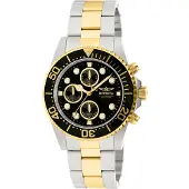 Invicta Pro Diver 1772 Heren Horloge - Quartz Uurwerk - Roestvrij Staal met zwarte Wijzerplaat - 43mm