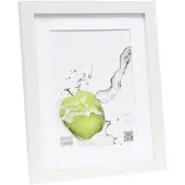Deknudt Witte fotokader met witte passe-partout 20x25 S66KF1