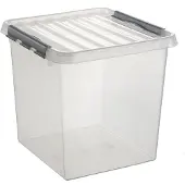 Sunware Q-line box 38 liter transp/metaal