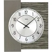 AMS 9584 Wandklok Hout en Aluminium