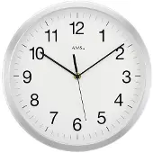 AMS 5541 zendergestuurde wandklok aluminium 30 cm u00c3