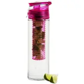 Sagaform Drink Fles Voor Fruit Met Vergrendelde Deksel, Roze