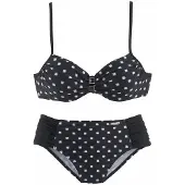 LASCANA Bikini zwart / wit