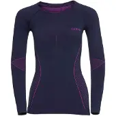 Odlo thermoshirt - long sleeve/ crew neck - dames - blue radiant - maat S