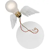 Ingo Maurer Design wandlamp Lucellino NT, dimbaar, wit / opaal, Woon-/ Eetkamer, Design, Wandlamp design