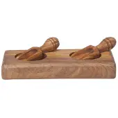 COSY&TRENDY PEPER- EN ZOUTSET MET 2 SCHEPJES 14X6CMOLIJFHOUT