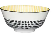 Kitchencraft Moroccan Style Stipe Ceramic Bowl Zilver