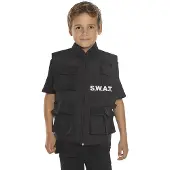 Boland Verkleedpak Swat Kogelvrijvest Junior Zwart
