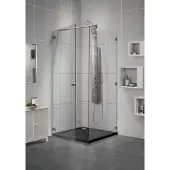 Aqualux Couture Zijwand 88x200 cm incl. stabilisatiestang chroom