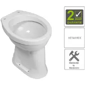 Boss & Wessing Bws toiletpot staand | vlakspoel | verhoogd 6 ao | wit
