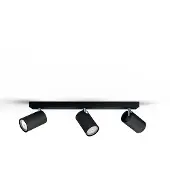 Philips Kosipo opbouwspot - 3-lichts - zwart