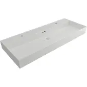 Plieger Wastafel Kansas Wit 2 kraangaten 120x45x12 cm