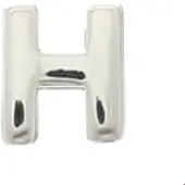 Trendjuwelier huiscollectie Hanger Zilver Letter H