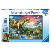 Ravensburger puzzel Bij de dinosaurussen - Legpuzzel - 100 stukjes