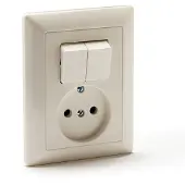 JUNG AS500 serie wit inbouwschakelaar en wandcontactdoos - AS5545EU