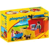 Playmobil 1.2.3 Briefcase Market Geel