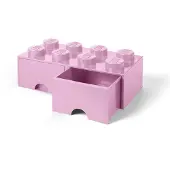 LEGO Opberglade Brick 8, Lichtroze -