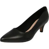 Clarks Clarksvoor vrouwen. 26137208 Linvale Jerica leren schoenen zwart (38), Leer, 5 tot 8 cm, Geen, Casual