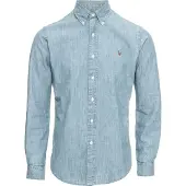 Ralph Lauren Overhemd lichtblauw / karamel / wit
