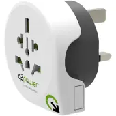 Q2Power 1.100120 netstekker adapter Universeel Type G (VK) Wit