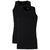 Claesen's - Singlet 2 pack Black Rib Cotton/LycraCL 1333-Black-M
