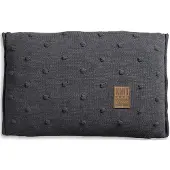 Knit Factory Noa Kussen - Antraciet - 60x40 cm