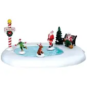 Lemax Kerstfiguur Schaatsbaan North pole ice follies b/o (4.5v)