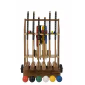 Ubergames Professionele Croquet set, 6 persoons, 11mm stalen poorten, kunststof