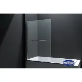 Best design Erico badwand 80x140cm NANO glas 6mm met handdoekbeugel chroom